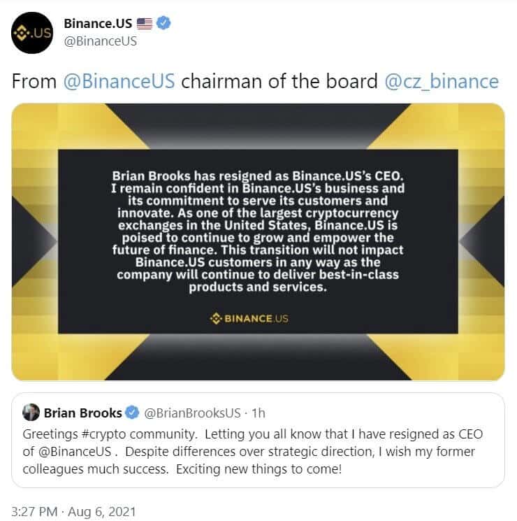 Binance US CEO’su istifa etti