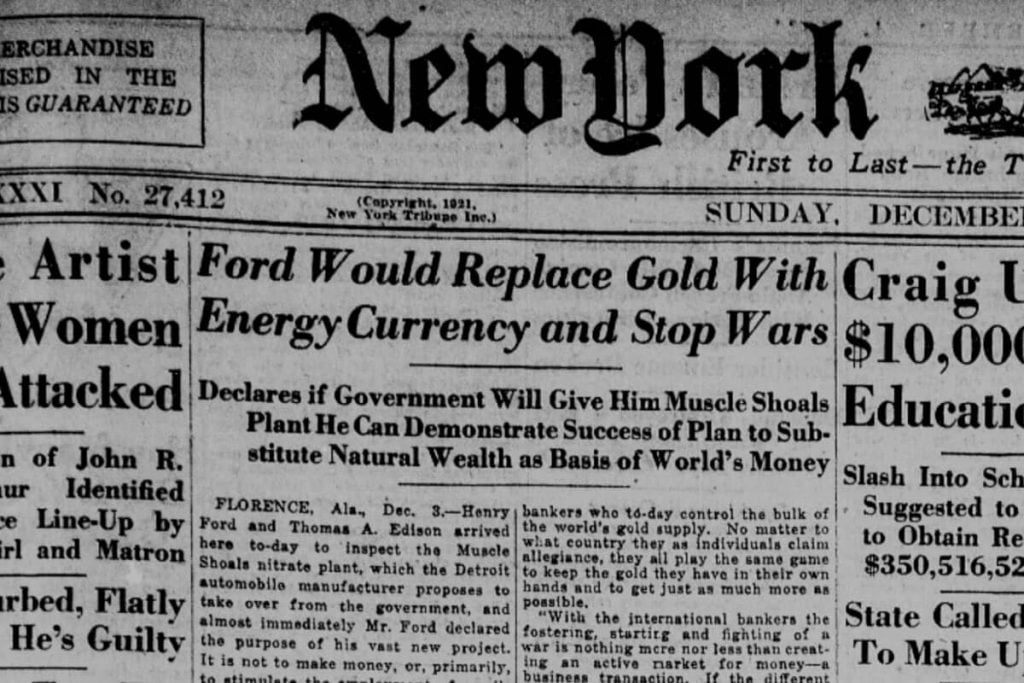 henry ford 100 yıl önce Henry Ford'dan ilginç Bitcoin iması!