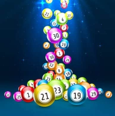 lottery game, balls with numbers, on a colored background. Vectors illustration