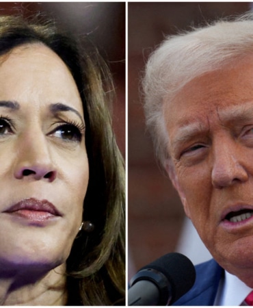 FILE PHOTO: U.S. Vice President Kamala Harris and former U.S. President Donald Trump in combo photograph